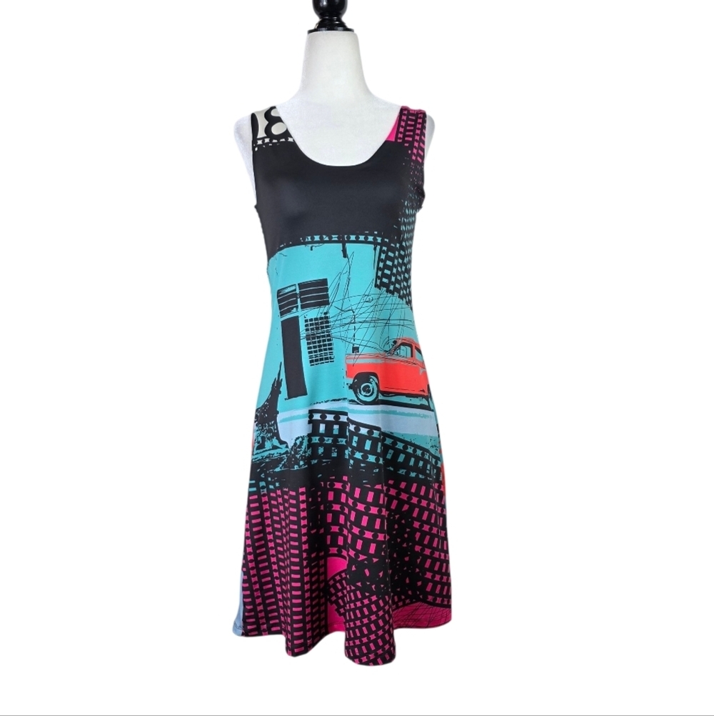 Volt design  Cuba  print mini dress